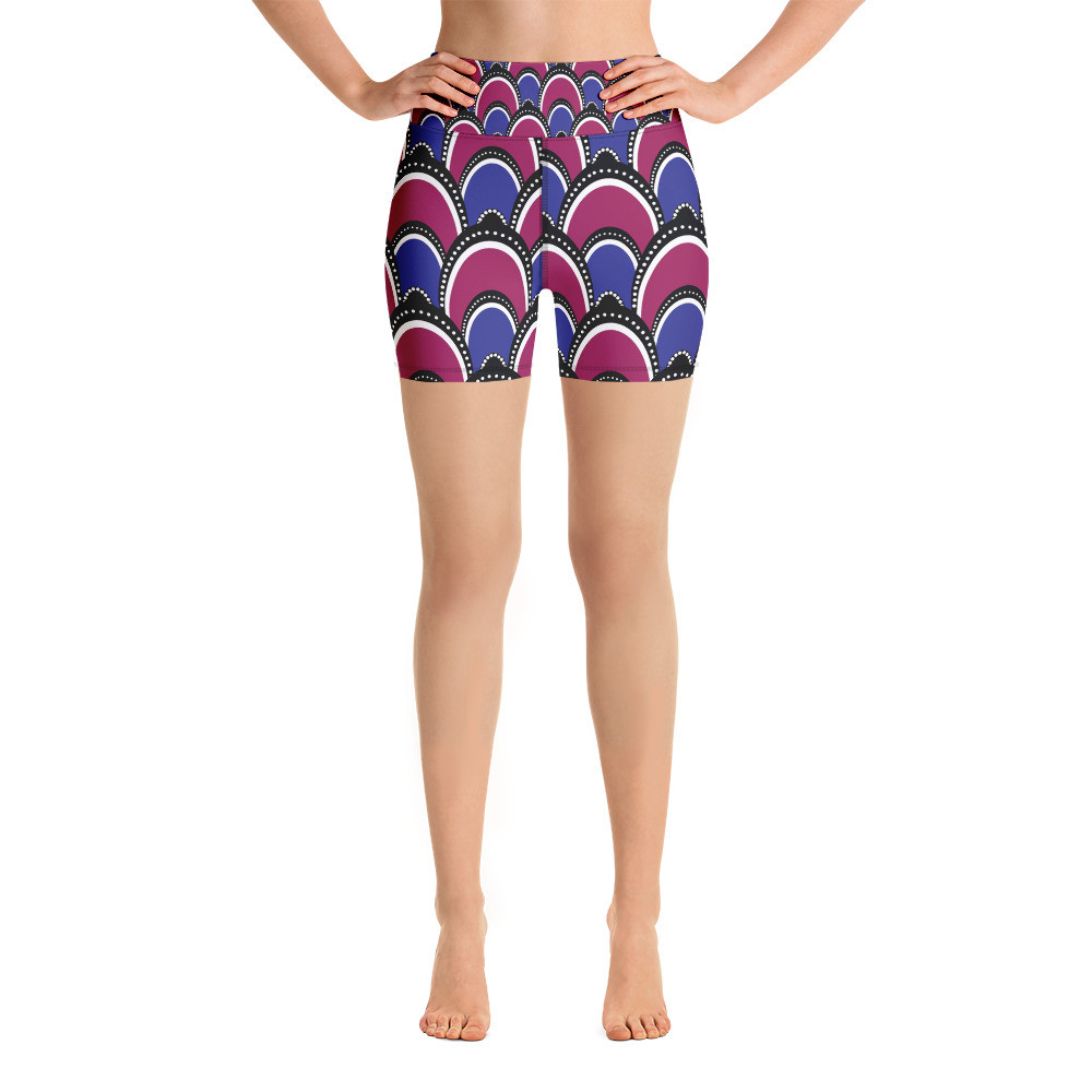 Peacock Inspired Yoga Shorts