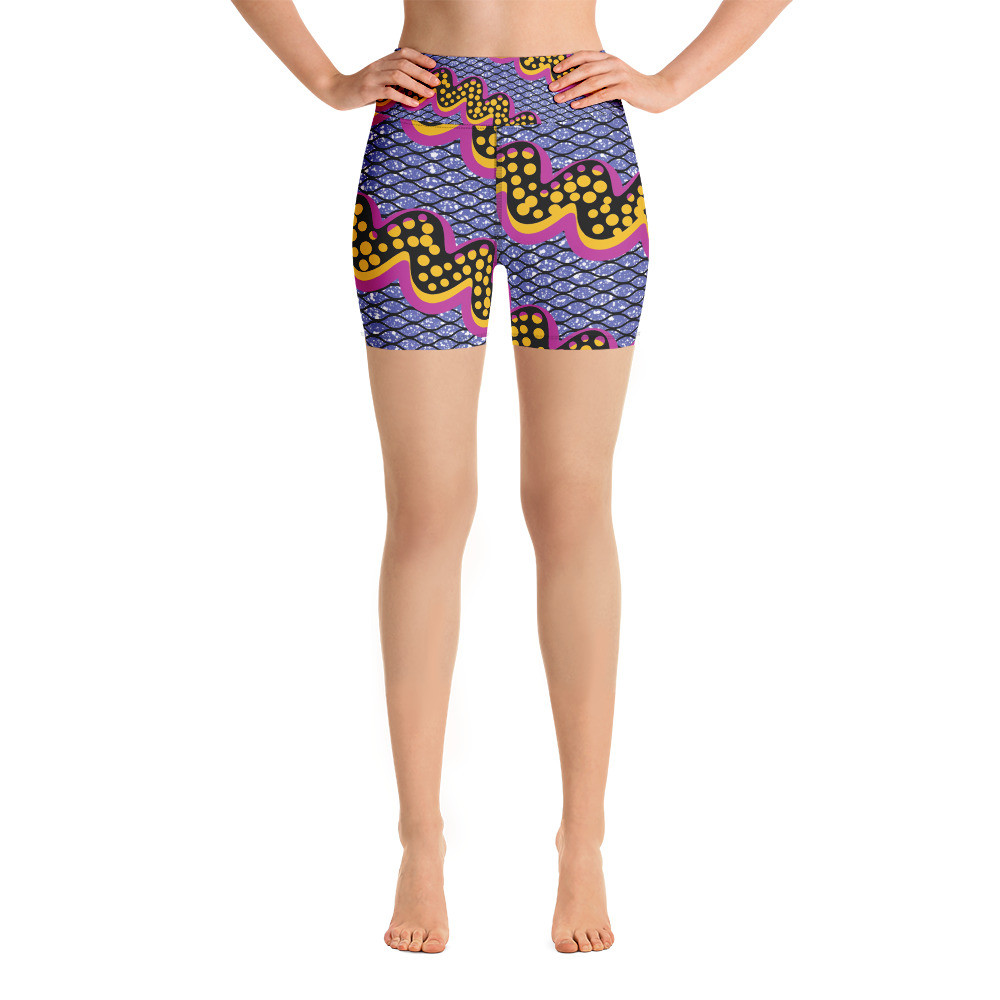 Squiggly Drip Yoga Shorts