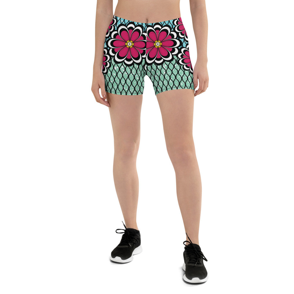 Pink Flowers Shorts