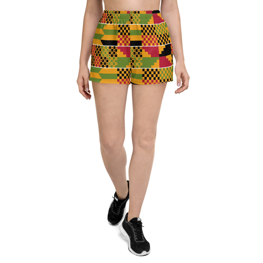Women's Kente Athletic Short Shorts