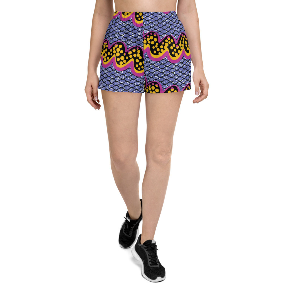 Women's Squiggly Drip Athletic Short Shorts