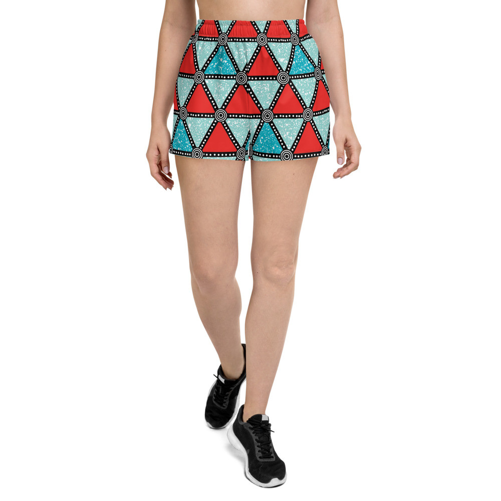 Women's Triangles Athletic Short Shorts