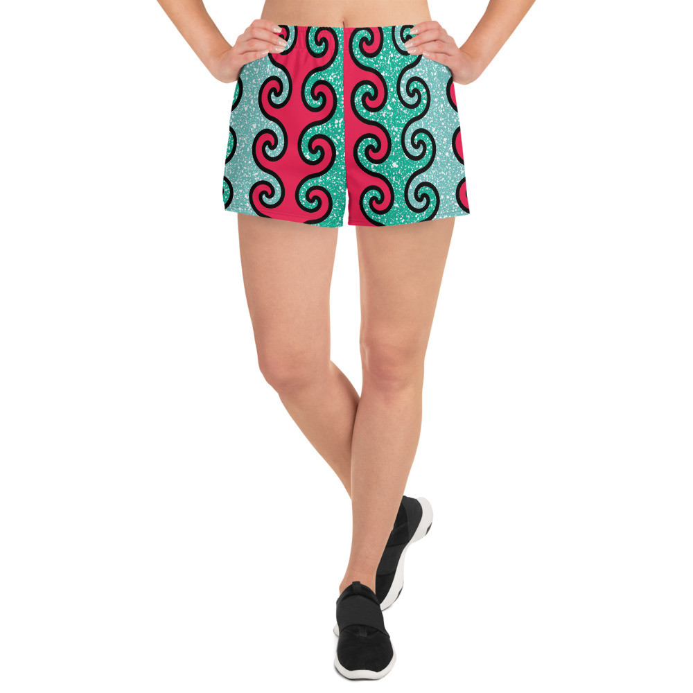 Women's Intertwined Curls Athletic Short Shorts