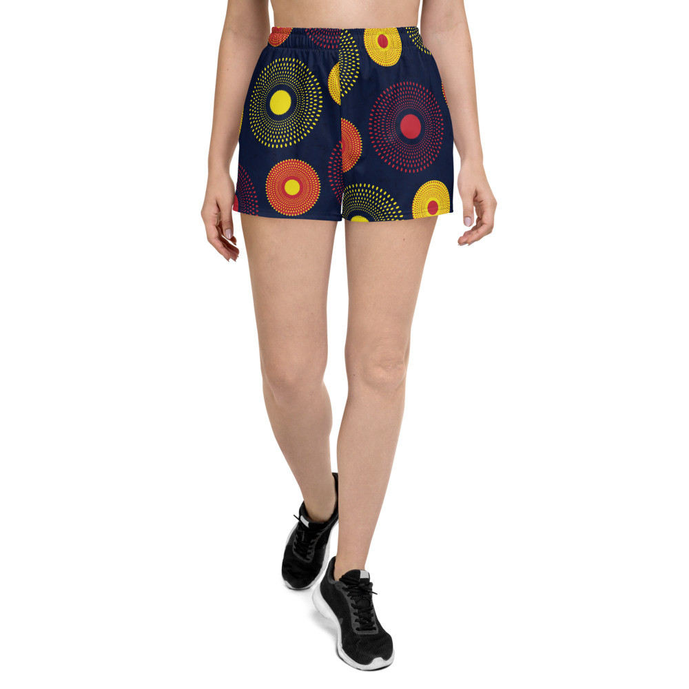 Women's Ankara Circles  Athletic Short Shorts