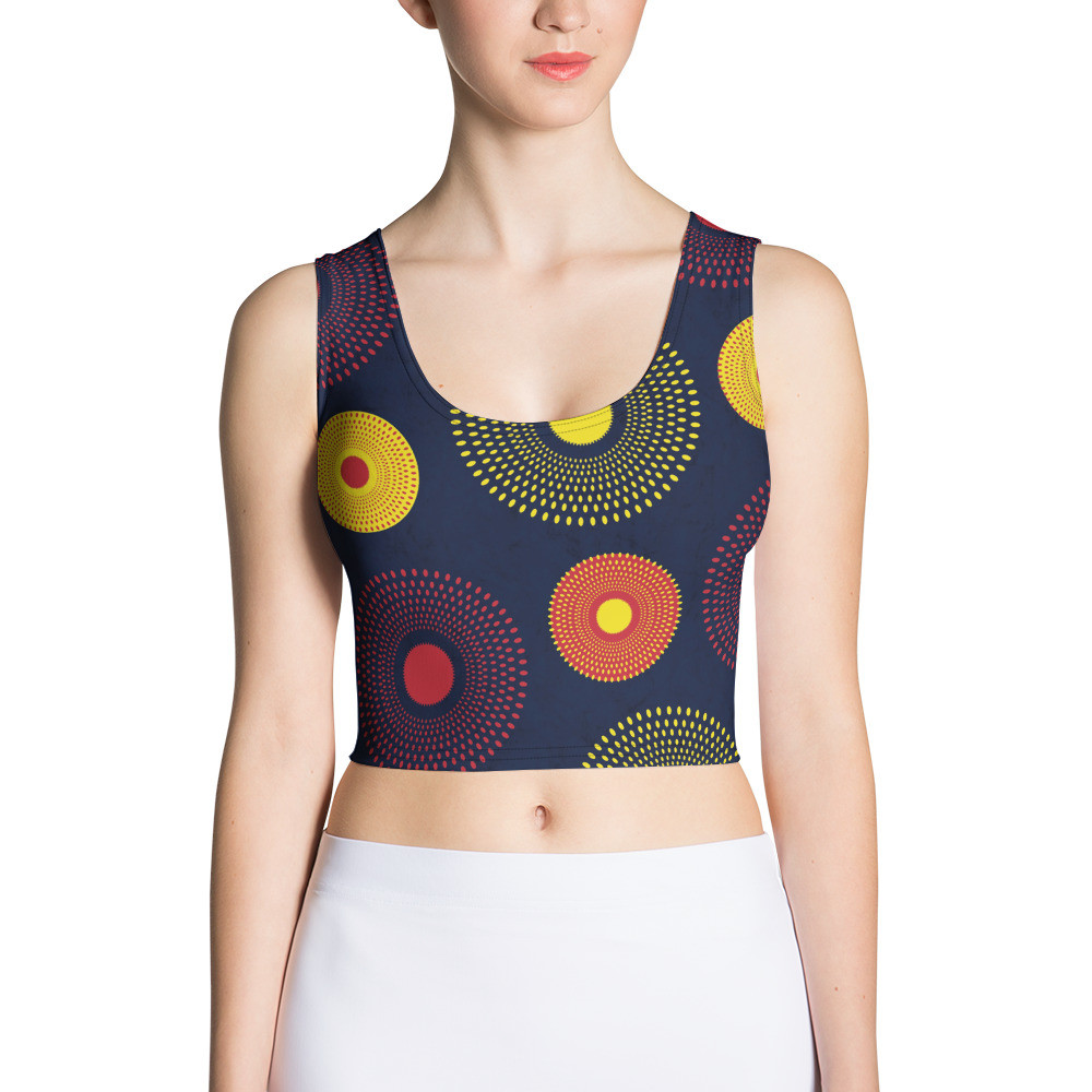 Ankara Circles Crop Top