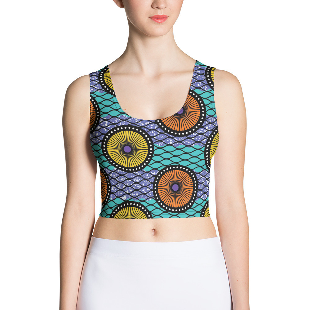 Ankara Circles Crop Top II 