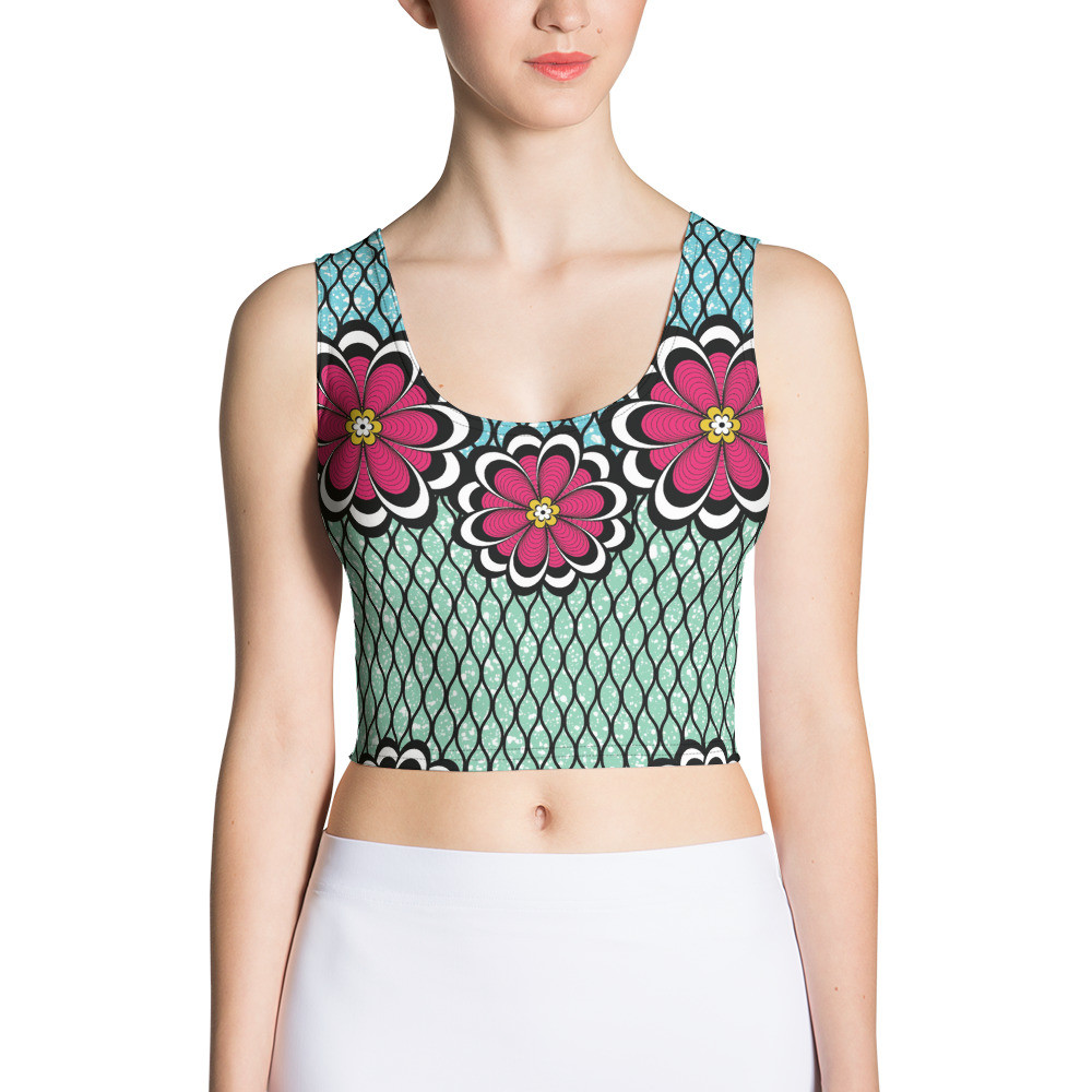Pink Flowers Crop Top