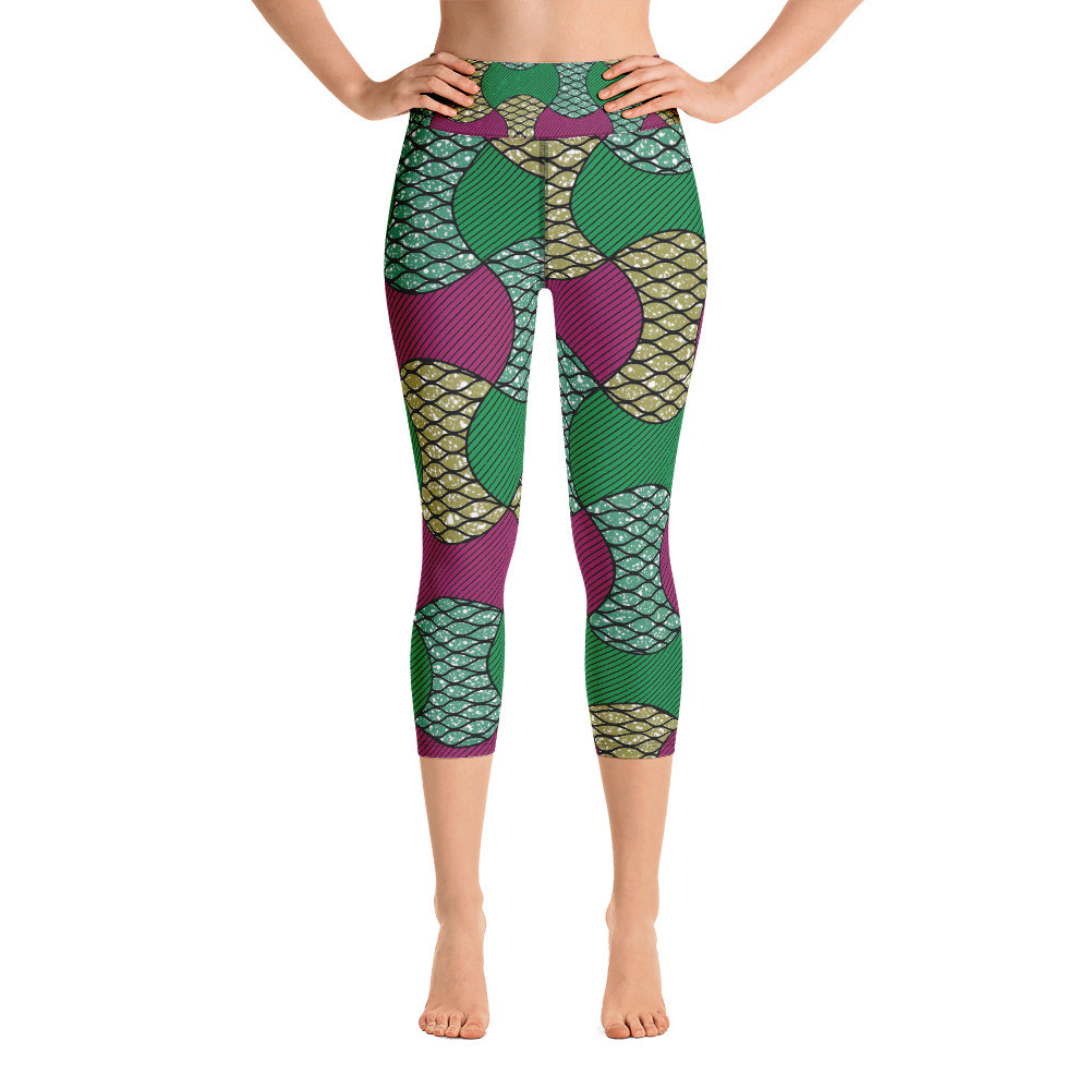 Partial Bows Yoga Capri Leggings