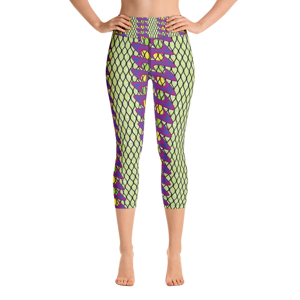 Fishnet Ladders Inspired Yoga Capri Leggings