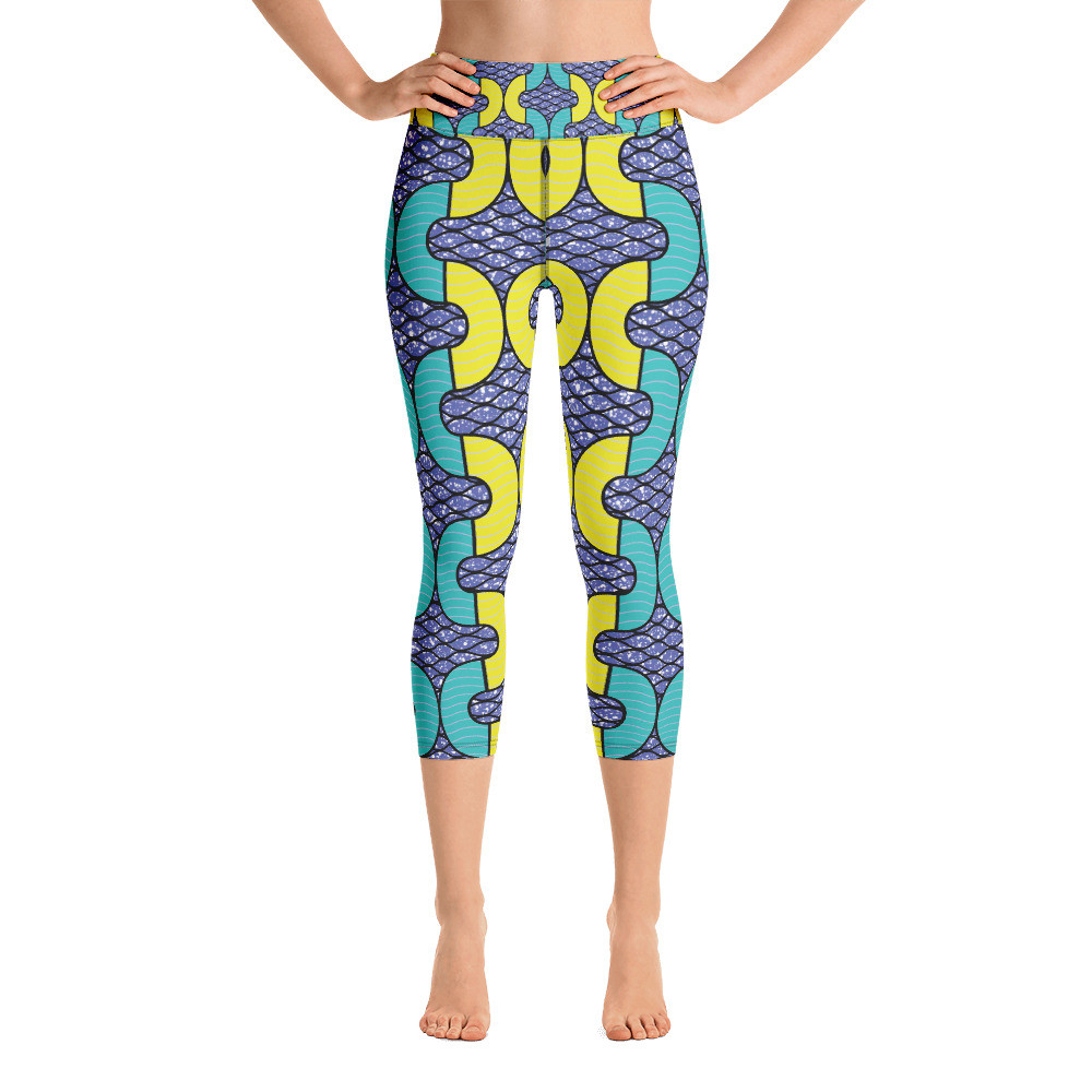 Snakes Inspired Yoga Capri Leggings