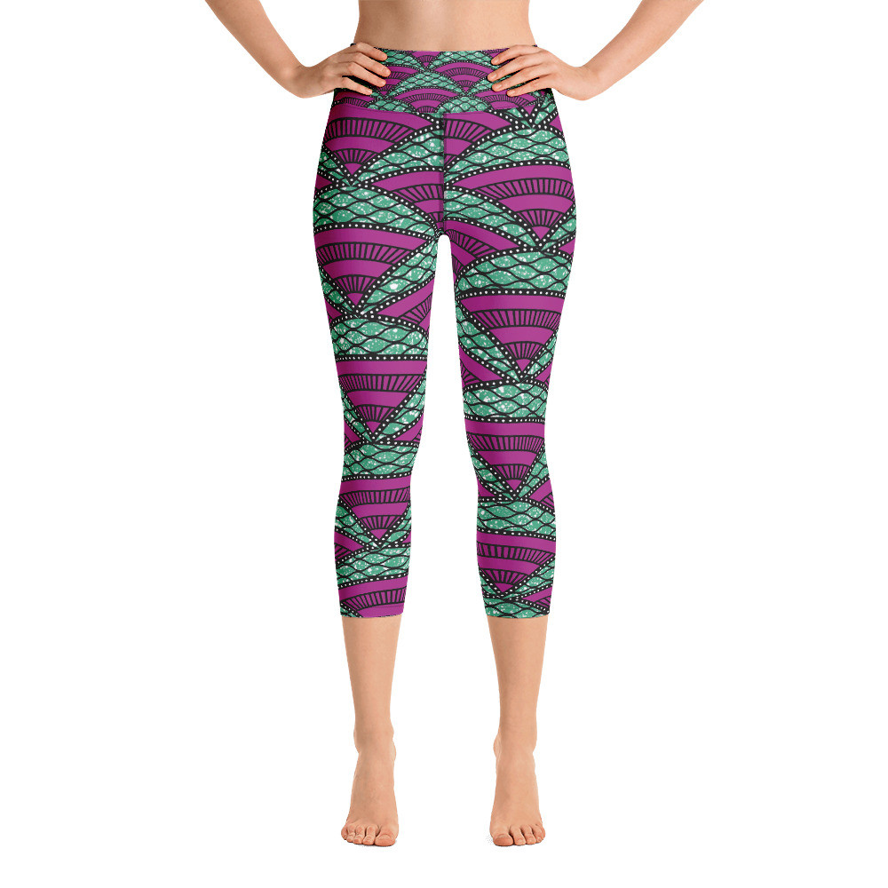 Parachutes Inspired Yoga Capri Leggings