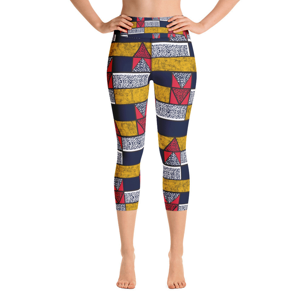 Bricks Inspired Yoga Capri Leggings