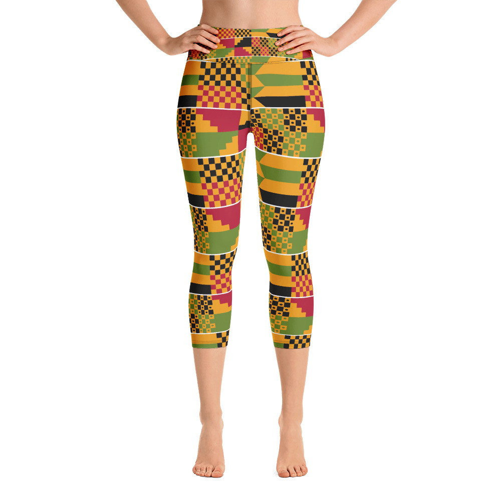Kente Yoga Capri Leggings