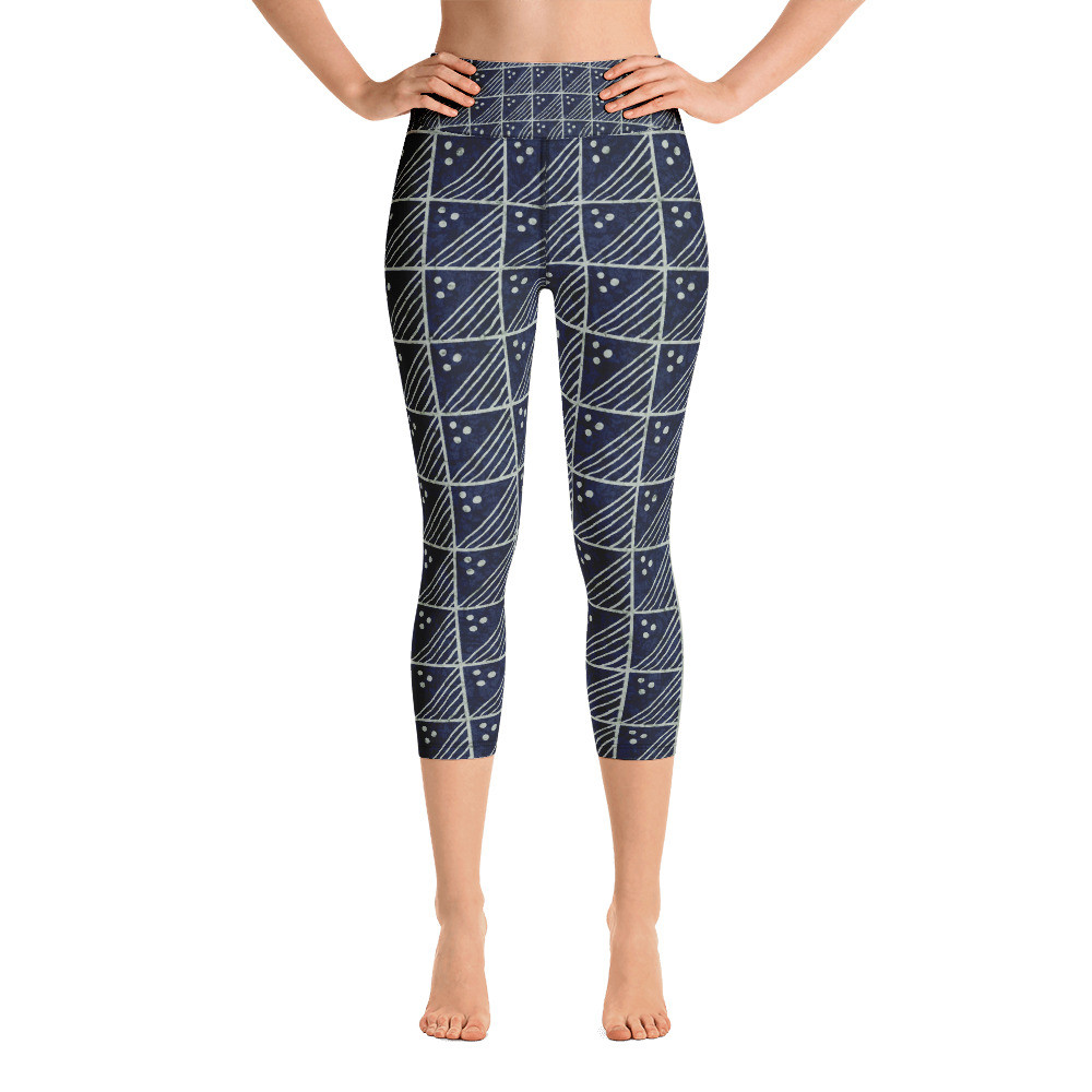 Adire Yoga Capri Leggings V