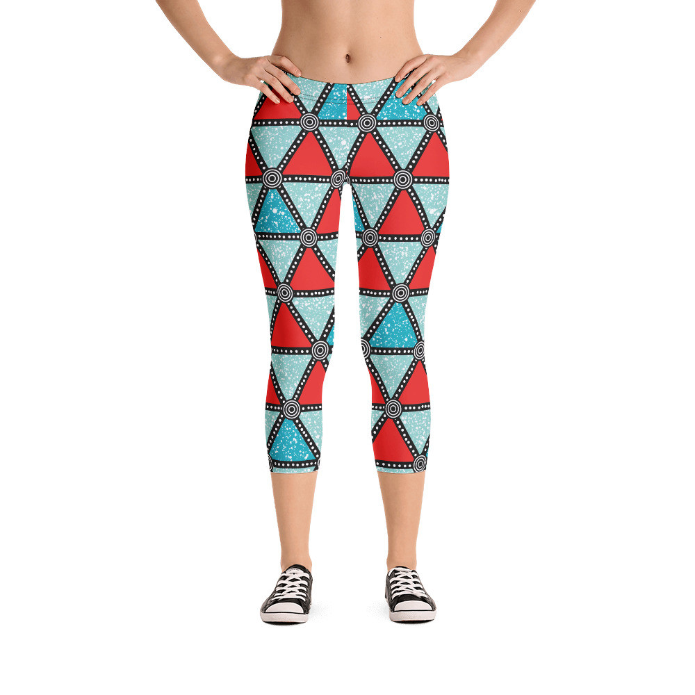 Triangles Capri Leggings