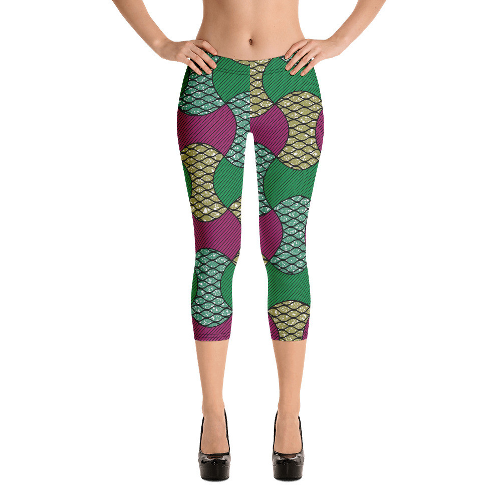 Partial Bows Capri Leggings
