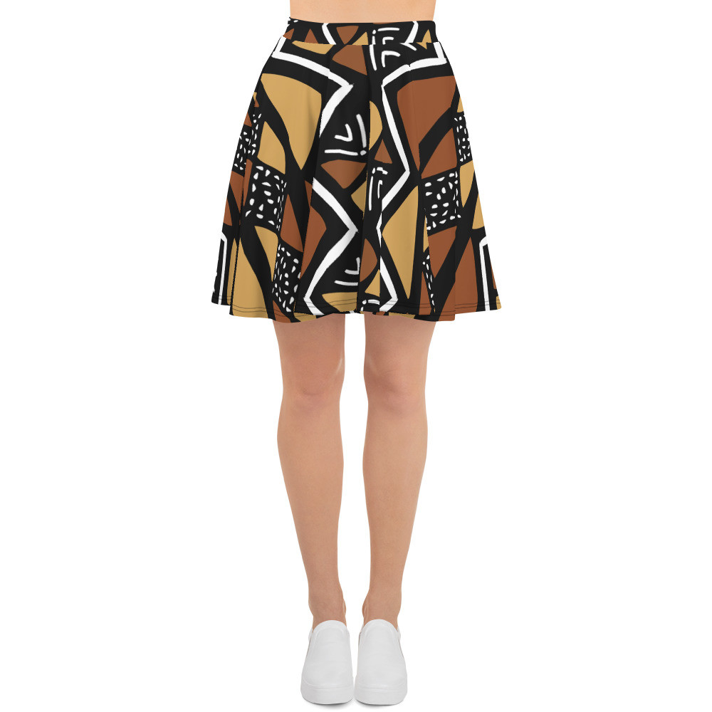 Mud Cloth Inspired Skater Skirt II 