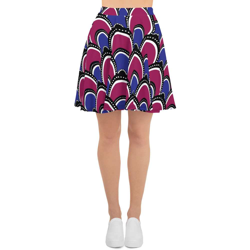 Peacock Inspired Skater Skirt