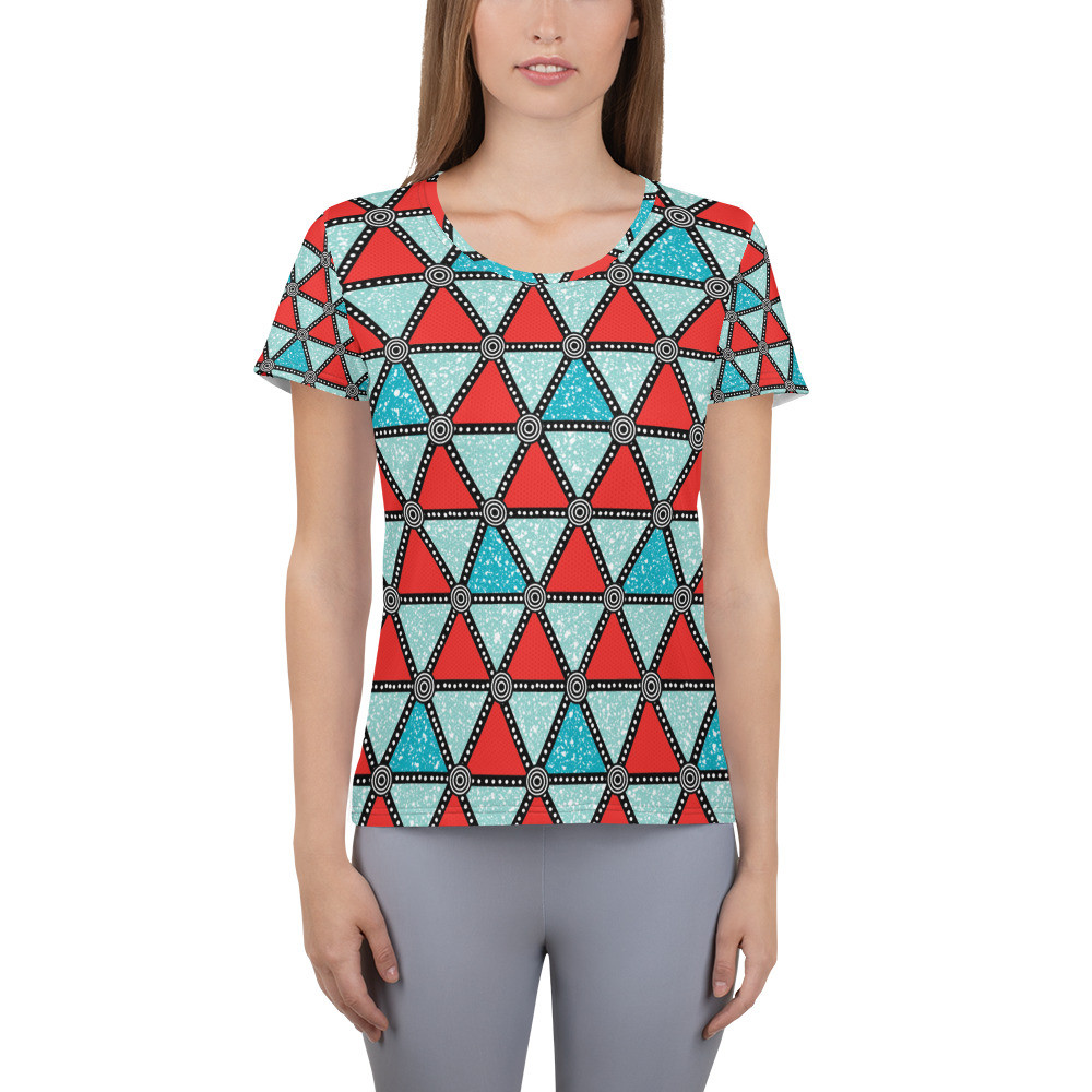  Women's Triangles Athletic T-shirt