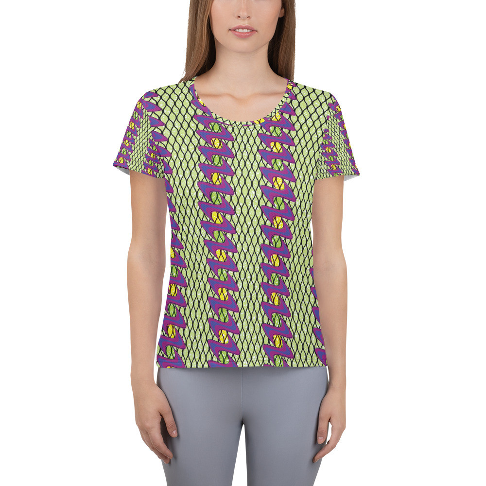 Women's Fishnet Ladders Inspired Athletic T-shirt