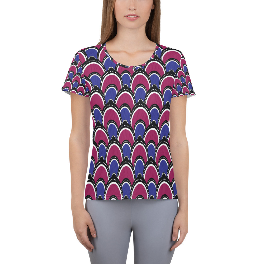 Women's Peacock Inspired  Athletic T-shirt