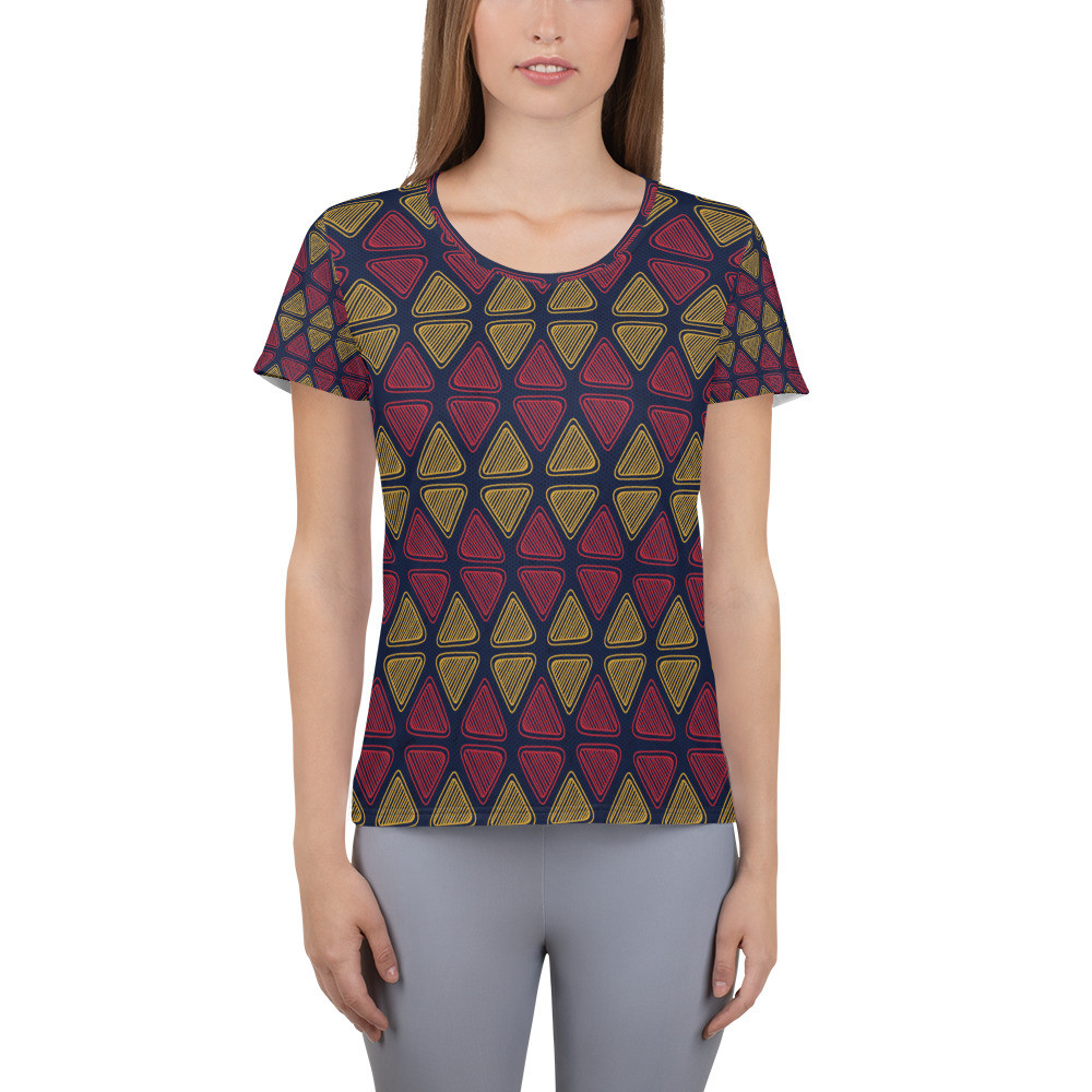  Women's Triangles  Athletic T-shirt II 