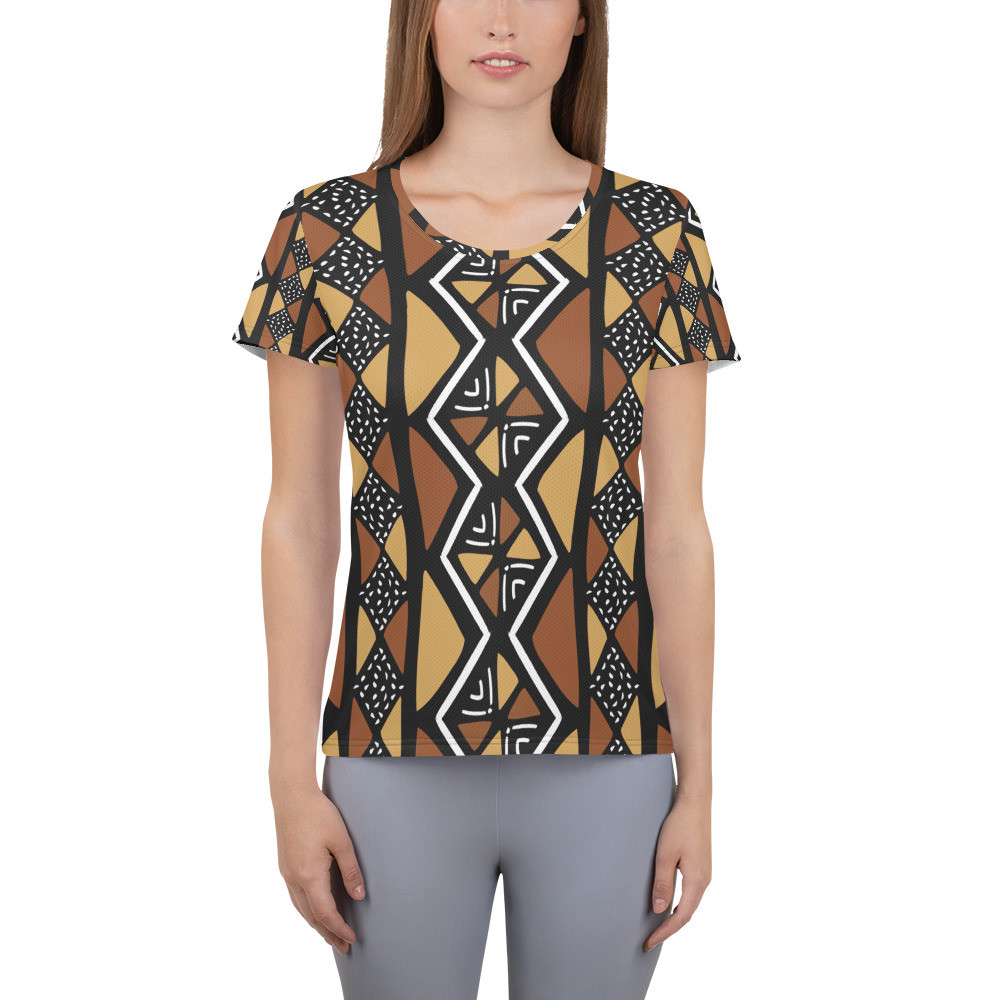 Women's Mud Cloth Inspired Athletic T-shirt II 