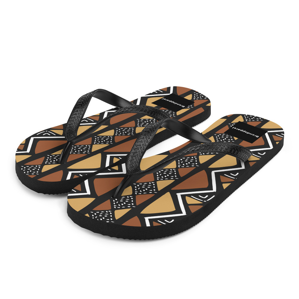 Mud Cloth Inspired Flip-Flops II 