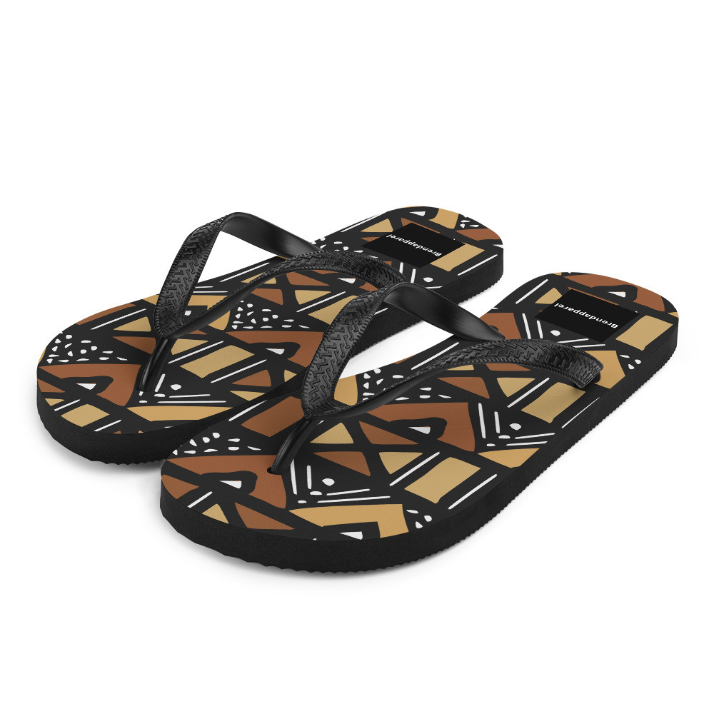 Mud Cloth Inspired Flip-Flops