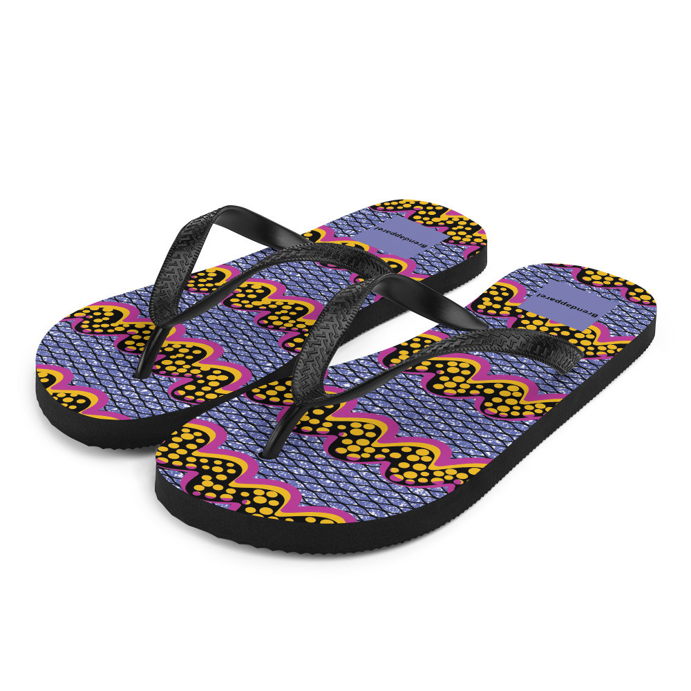 Squiggly Drip Flip-Flops