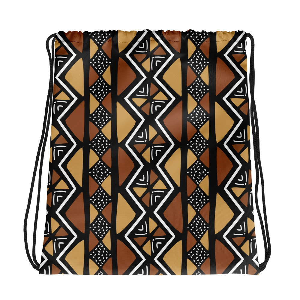 Mud Cloth Inspired Drawstring bag II