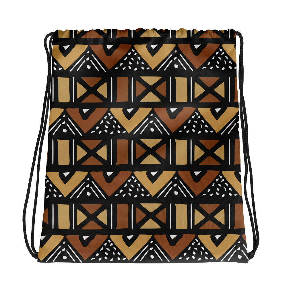 Mud Cloth Inspired Drawstring bag
