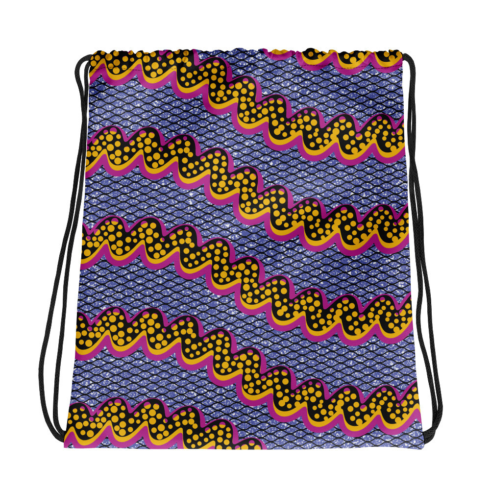 Squiggly Drip Drawstring bag