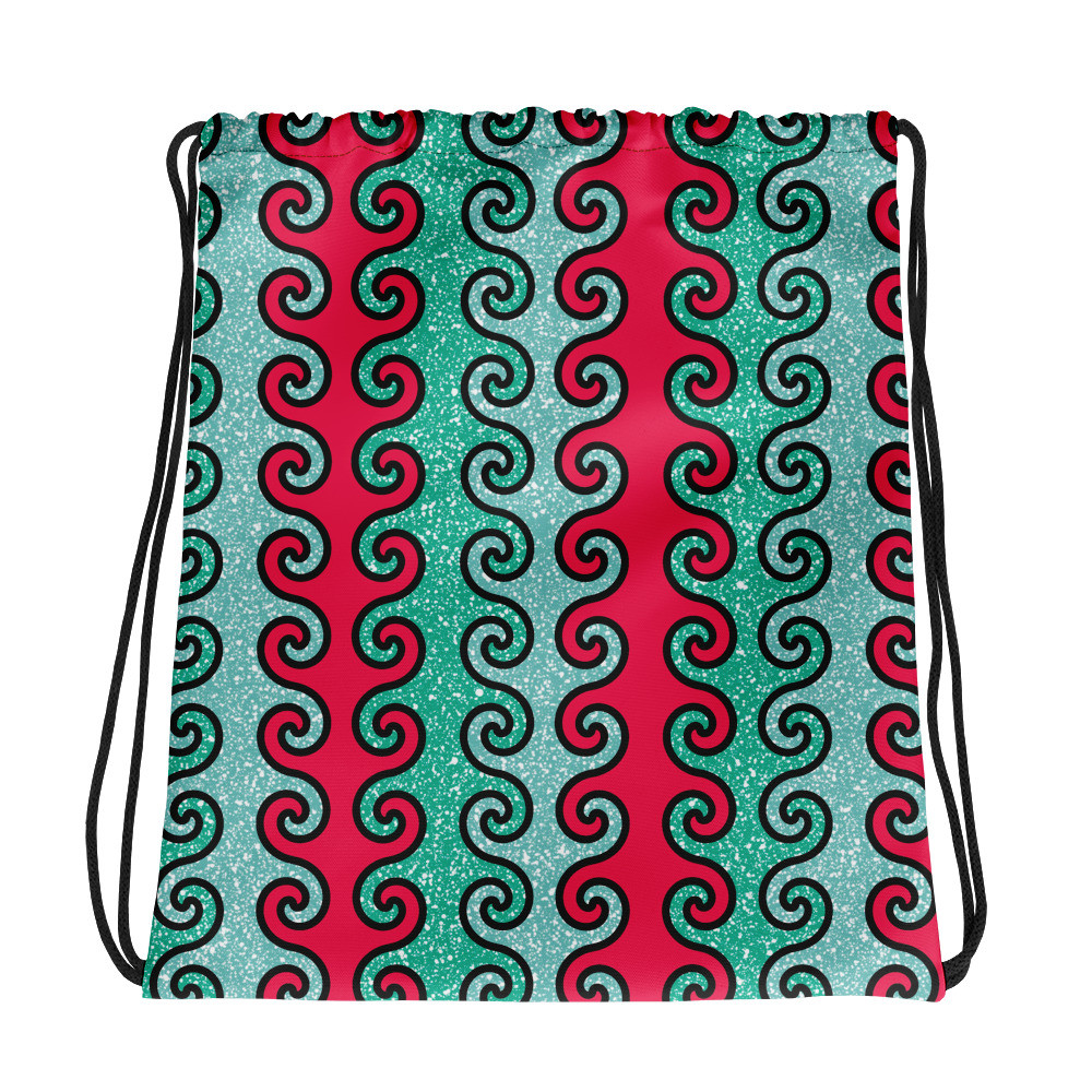 Intertwined Curls Drawstring bag