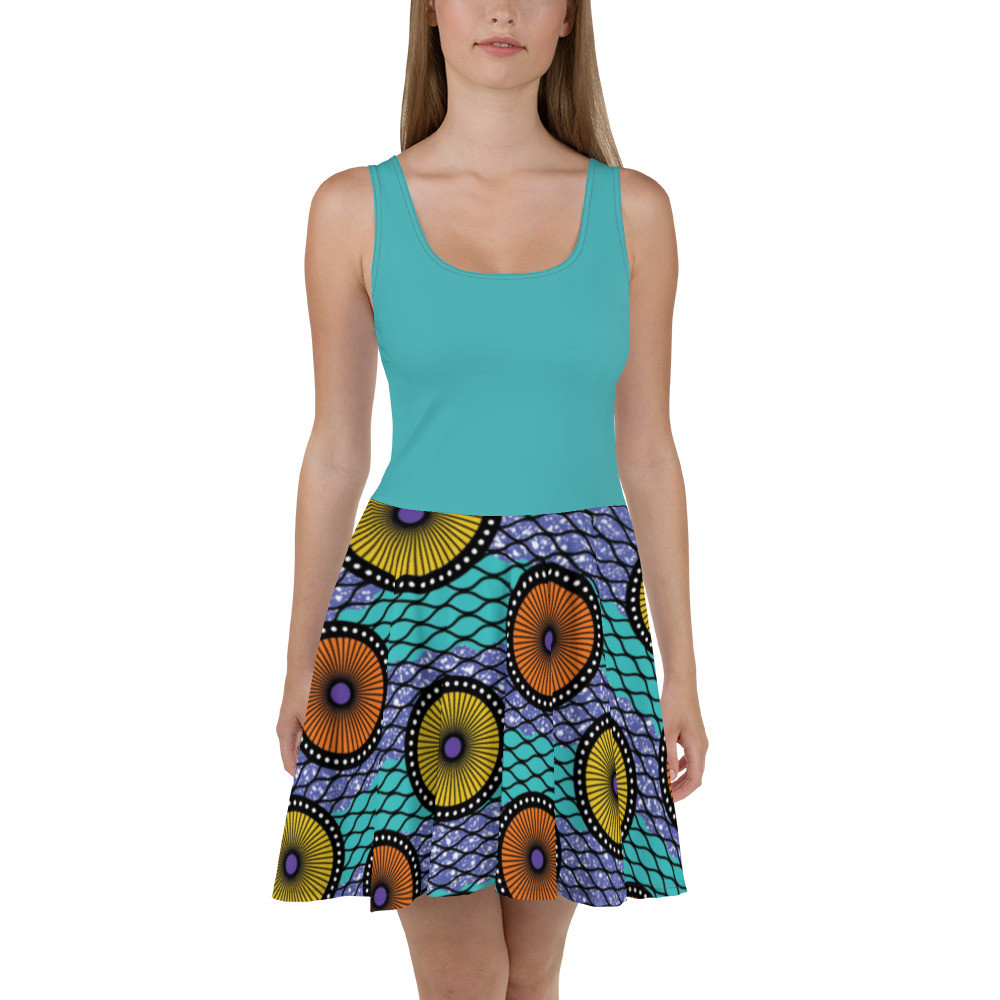 Viking Ankara Circles Skater Dress