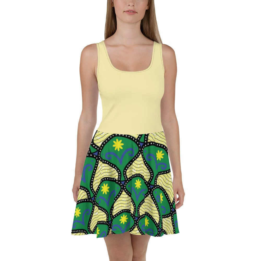 Yellow Top Spring Vibes Skater Dress