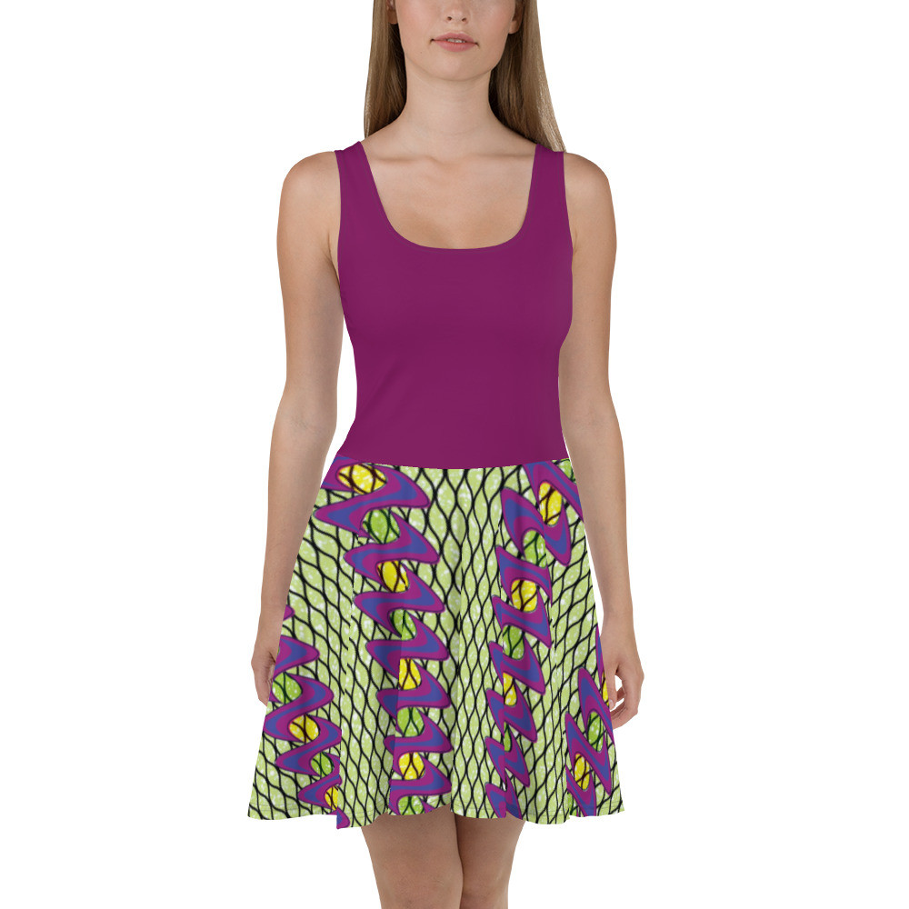 Fishnet Ladders Inspired Skater Dress