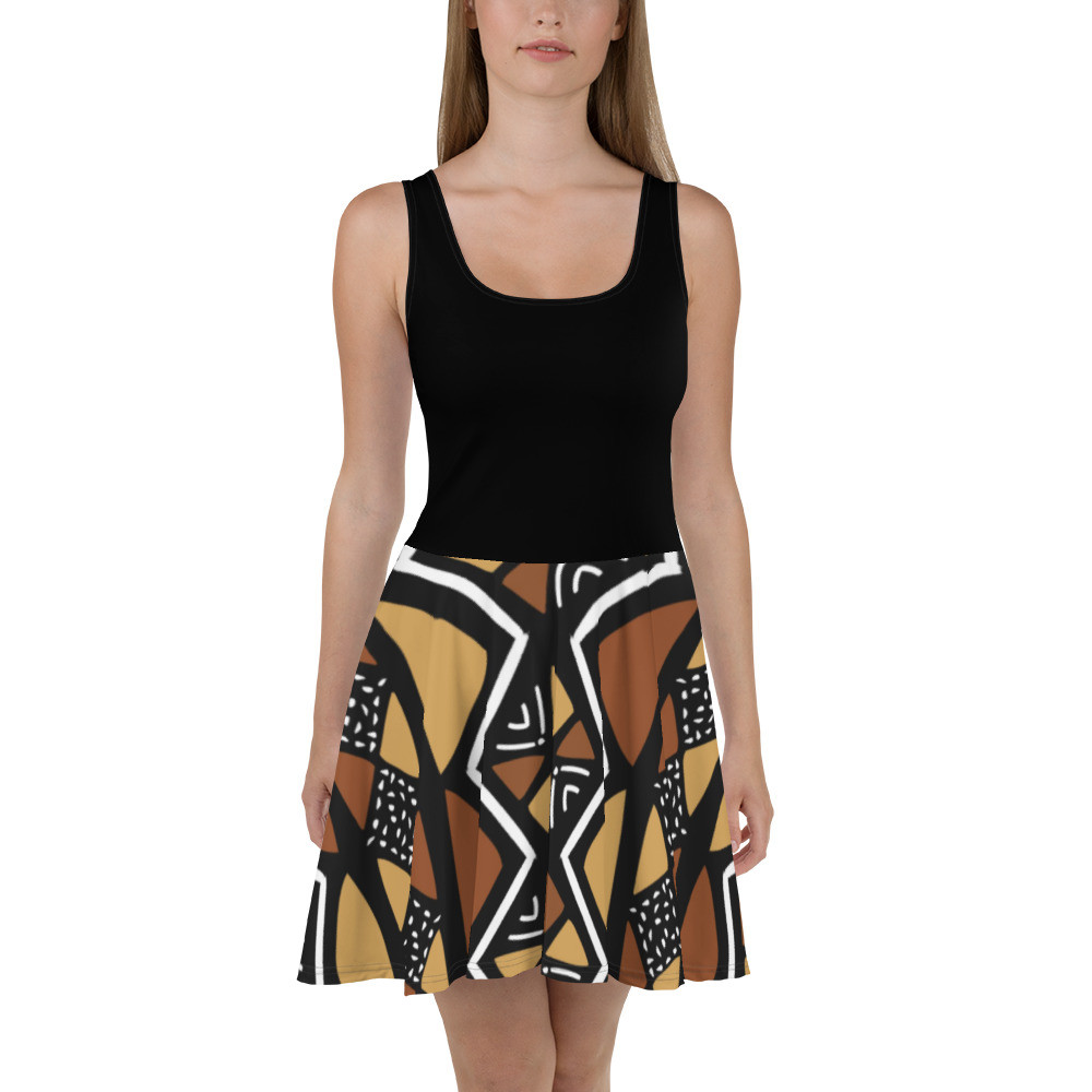 Mud Cloth Inspired Skater Dress II