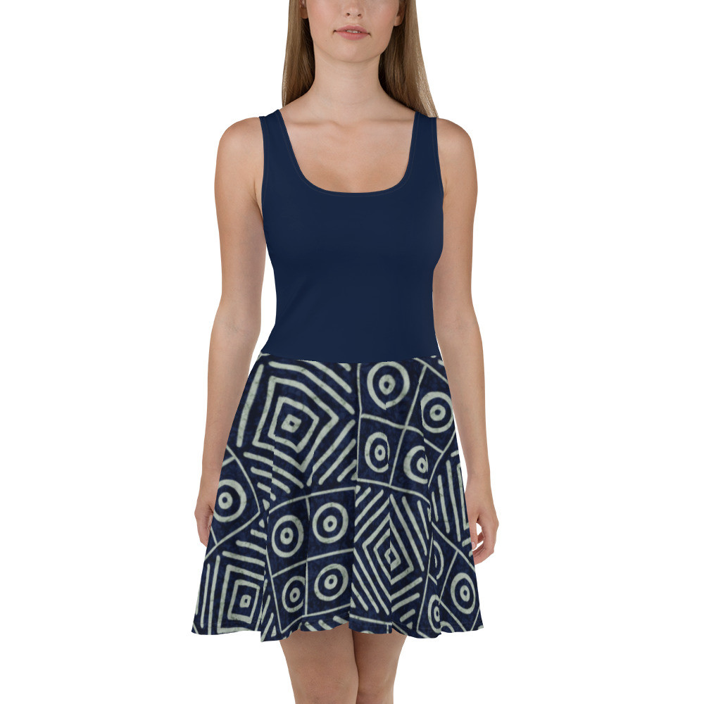 Adire Skater Dress