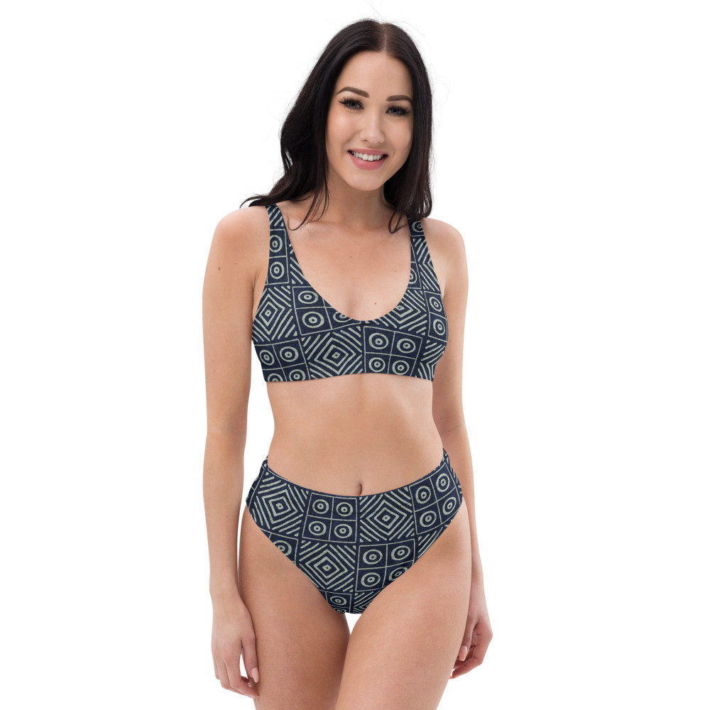 Adire Recycled High-waisted Bikini 