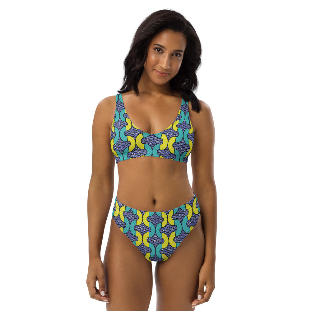 Snakes Inspired Recycled High-waisted Bikini