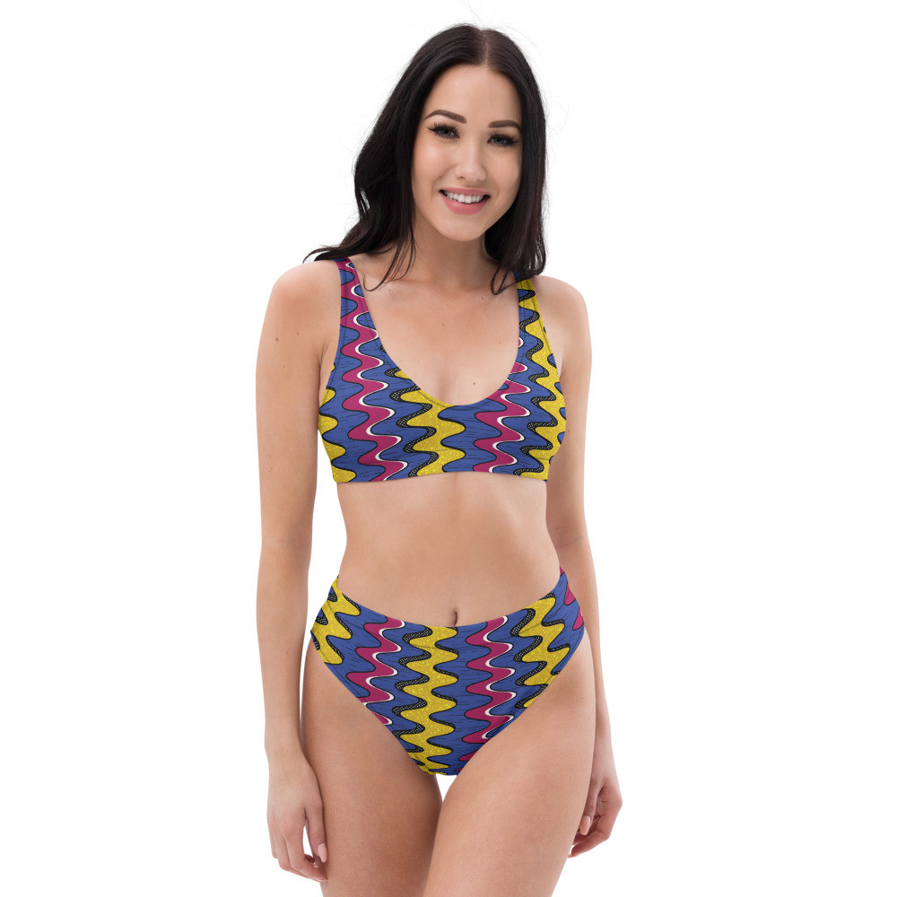Squiggly Drip Recycled High-waisted Bikini II