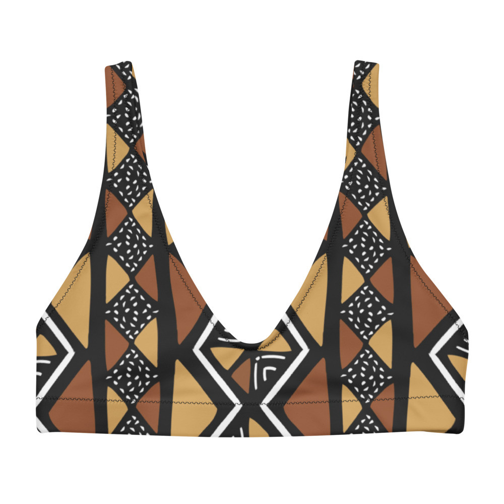 Mud Cloth Recycled Padded Bikini Top II 