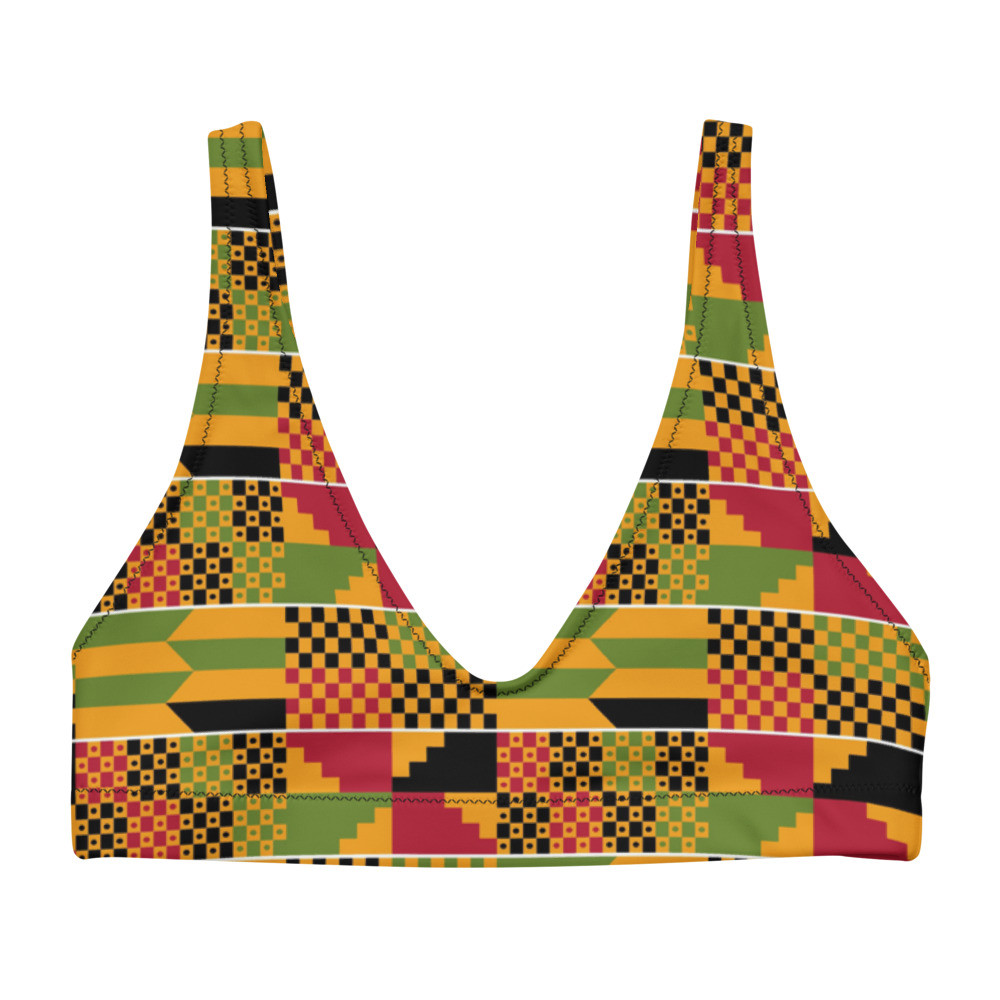 Kente Recycled Padded Bikini Top