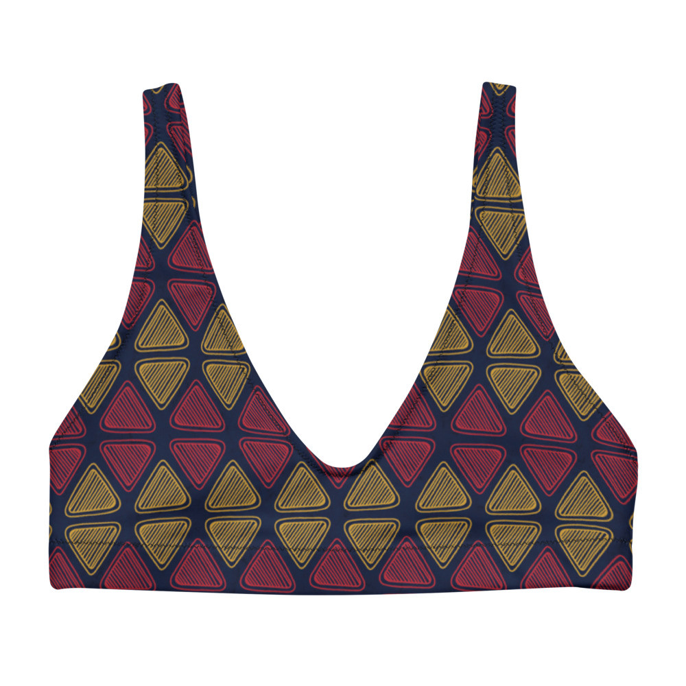 Triangles Recycled Padded Bikini Top II 