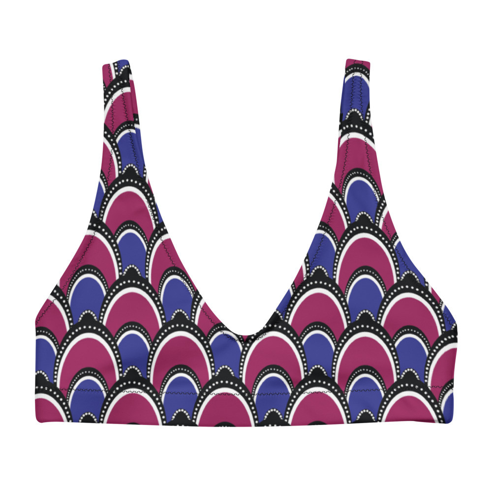 Peacock Inspired Recycled Padded Bikini Top