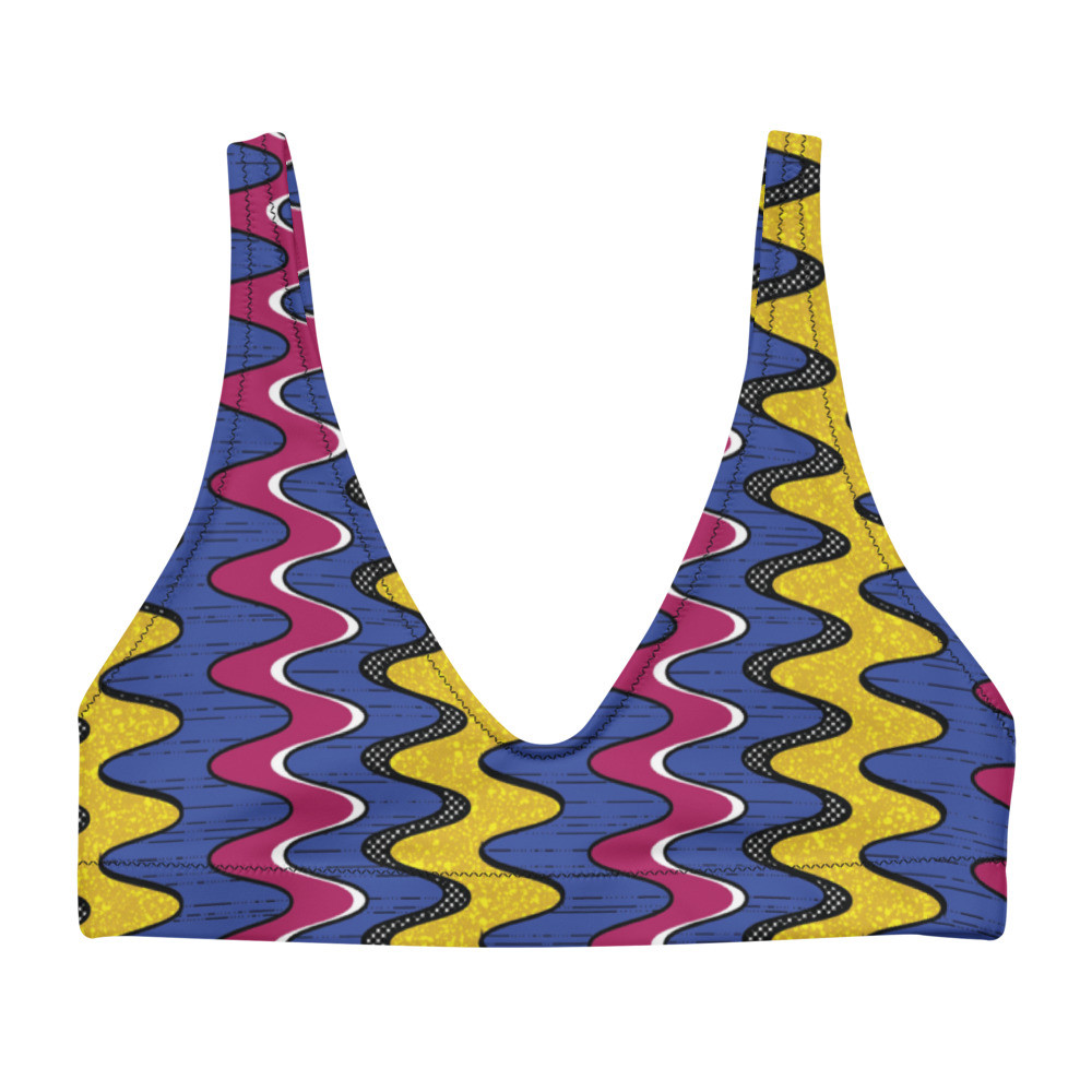 Squiggly Drip Recycled Padded Bikini Top II 