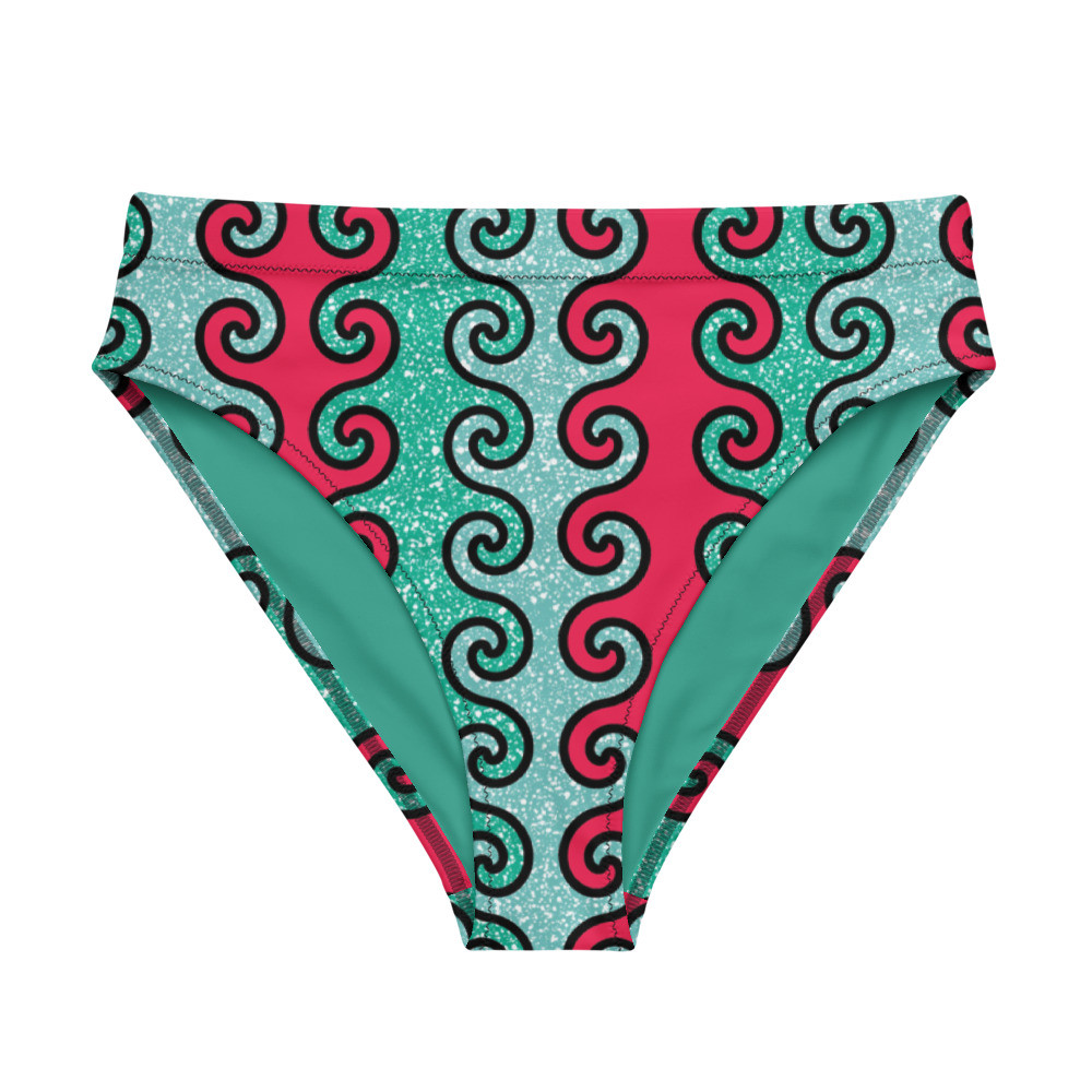 Intertwined Curls Recycled High-waisted Bikini Bottom