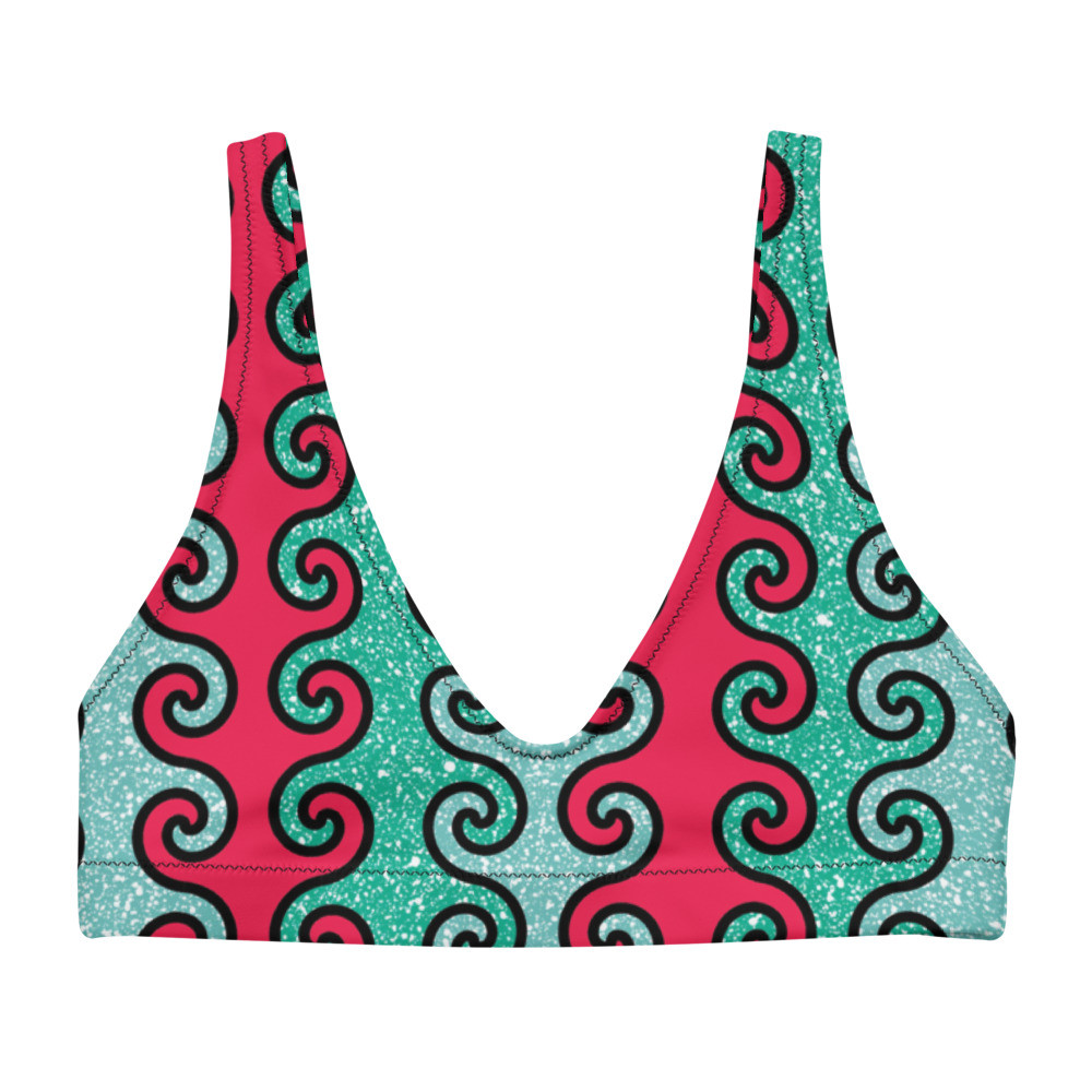 Intertwined Curls Recycled Padded Bikini Top