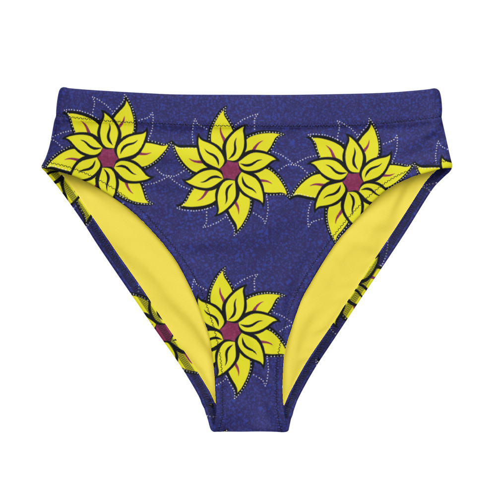 Sunflowers Recycled High-waisted Bikini Bottom